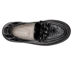 Donald J. Pliner | Lomma loafers in black crinkle patent